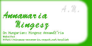 annamaria mingesz business card